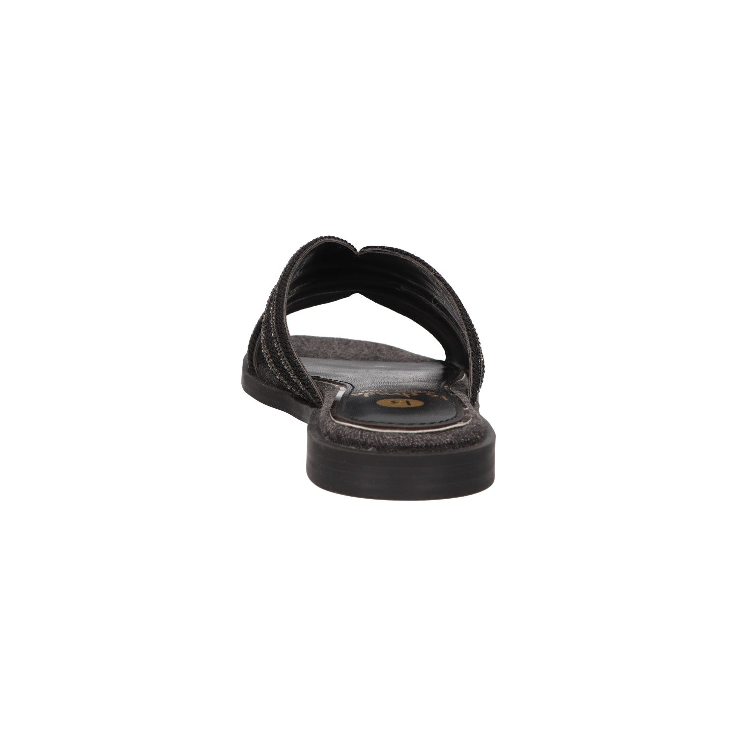 Slipper zwart textiel