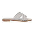 Slipper zilver textiel