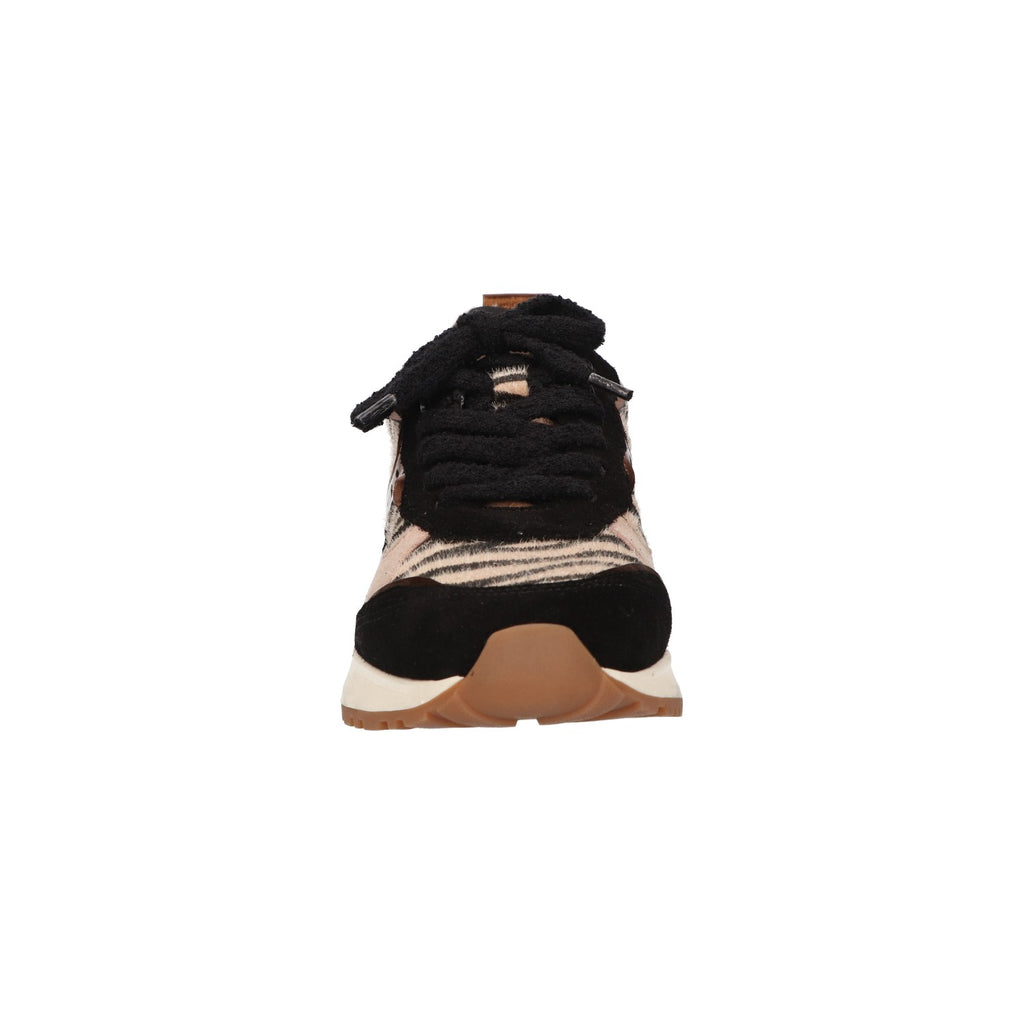 Sneaker zwart zebra suede