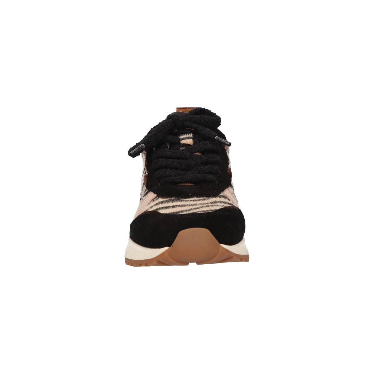 Sneaker zwart zebra suede