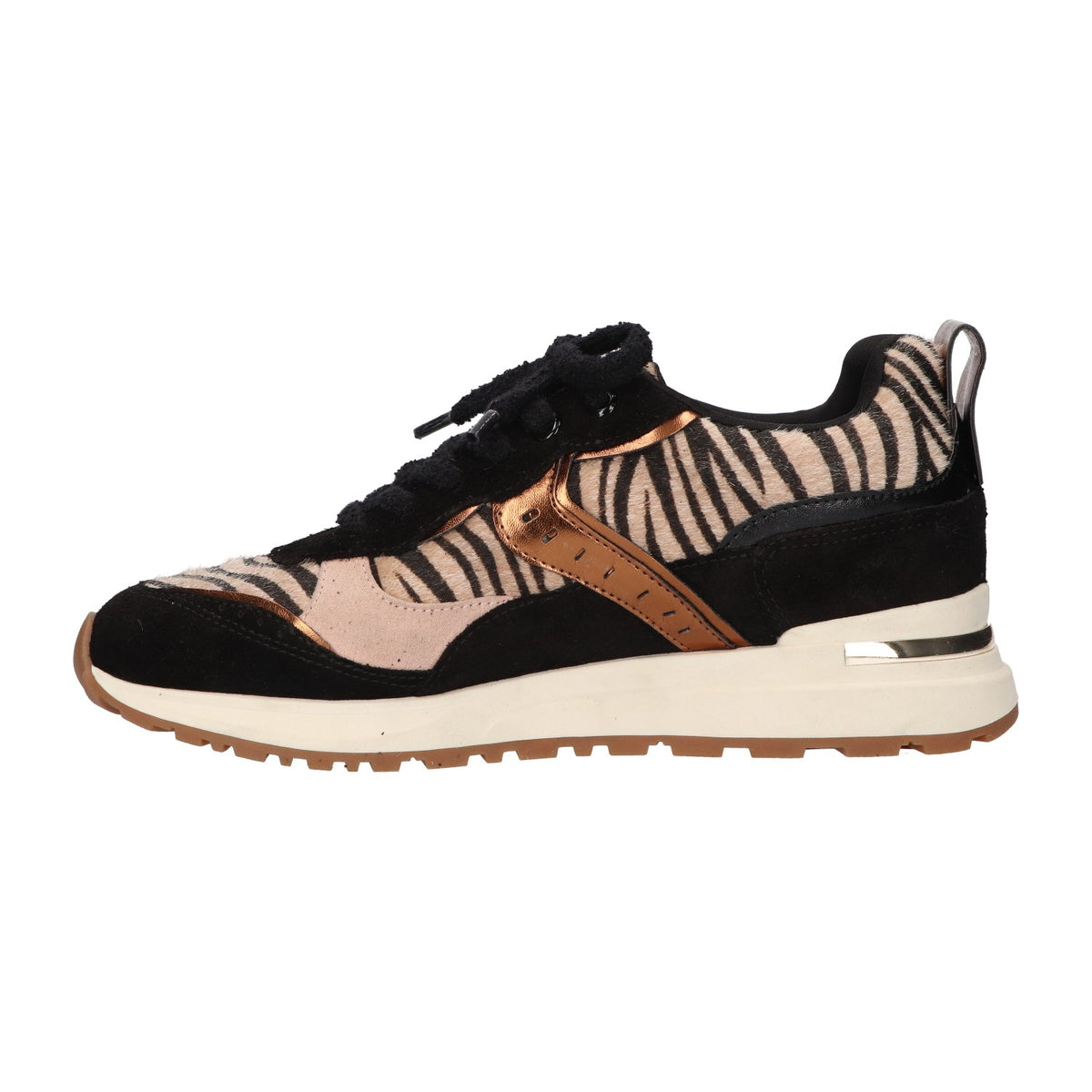 Sneaker zwart zebra suede