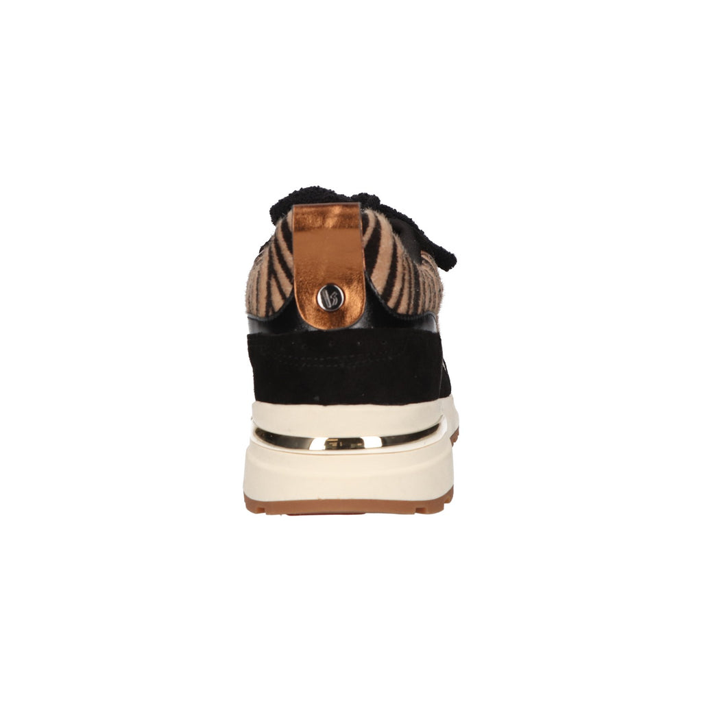 Sneaker zwart zebra suede