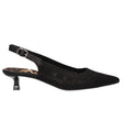 Slingback zwart knitted