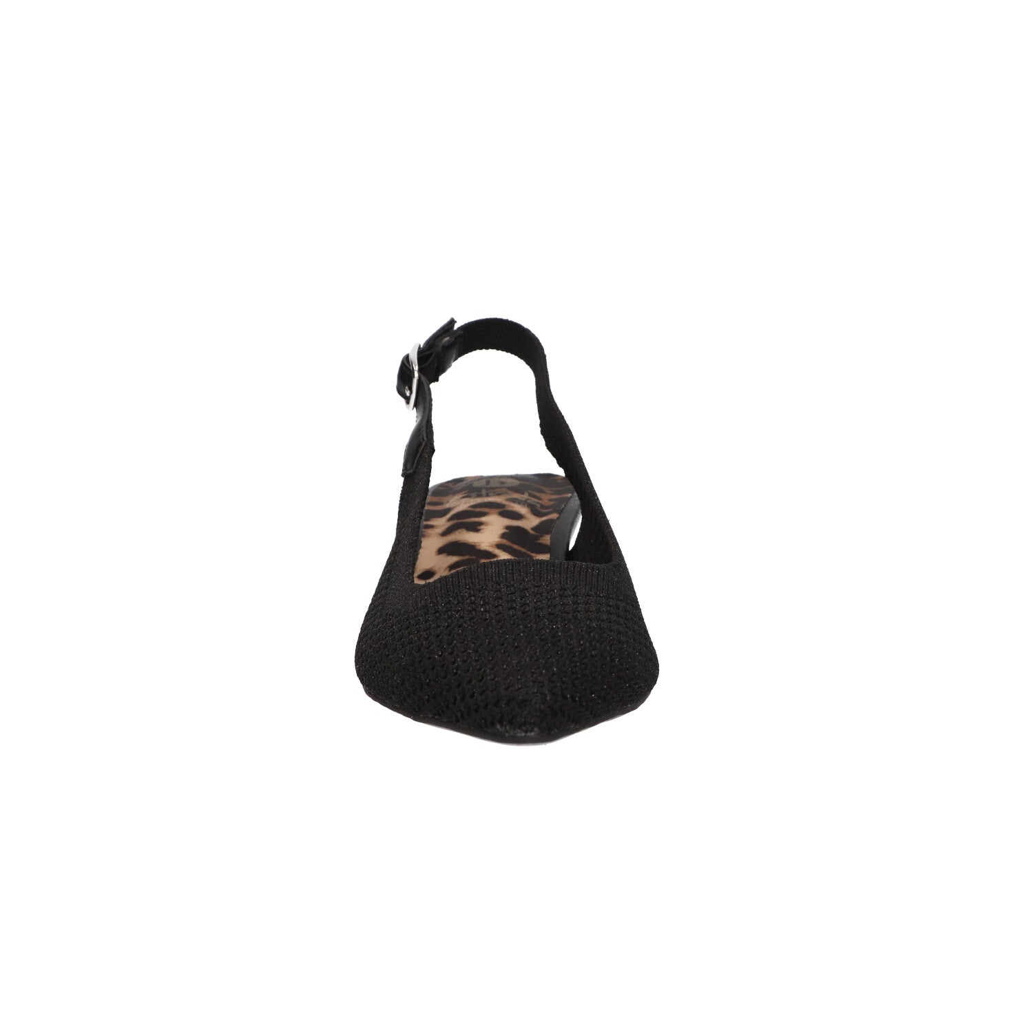 Slingback zwart knitted