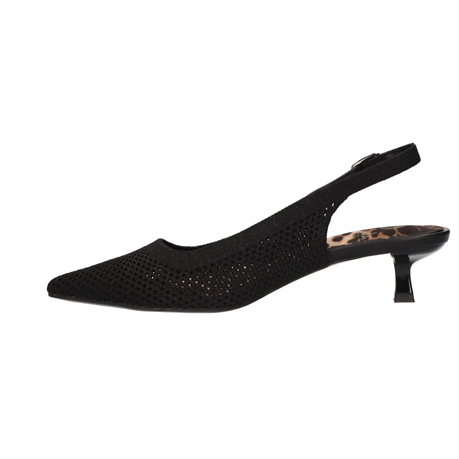 Slingback zwart knitted