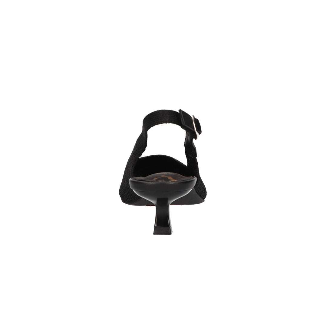 Slingback zwart knitted