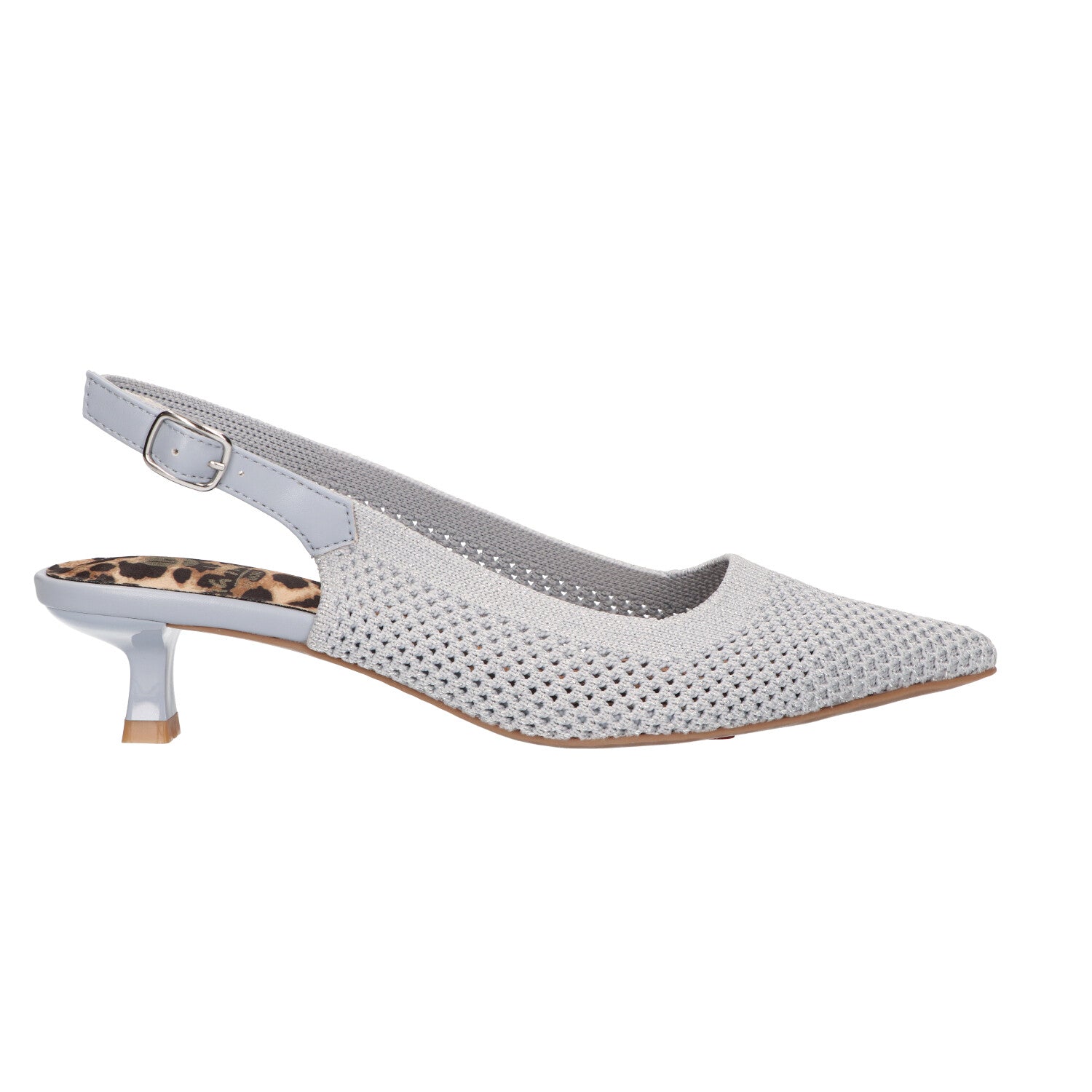 Slingback grijs knitted