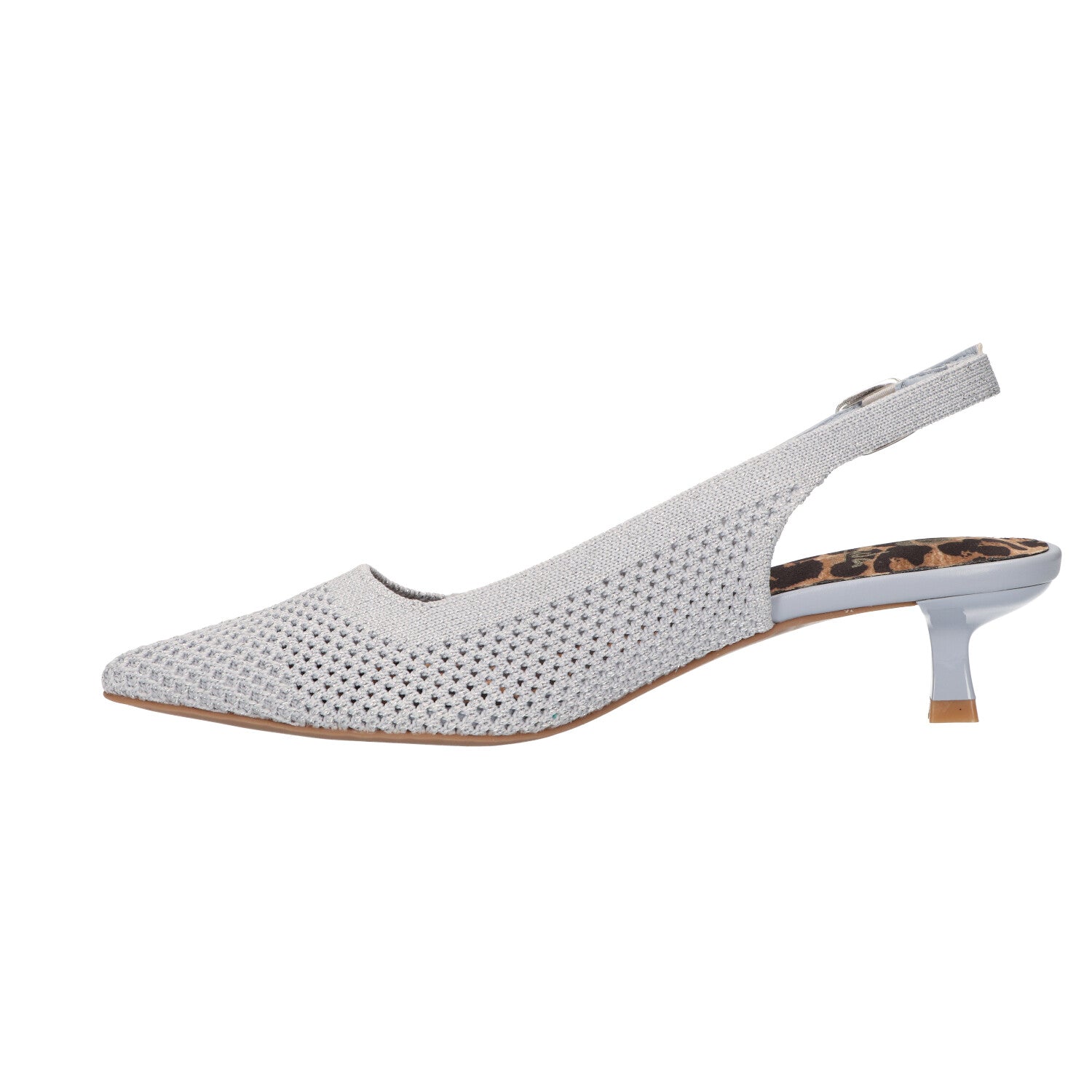 Slingback grijs knitted