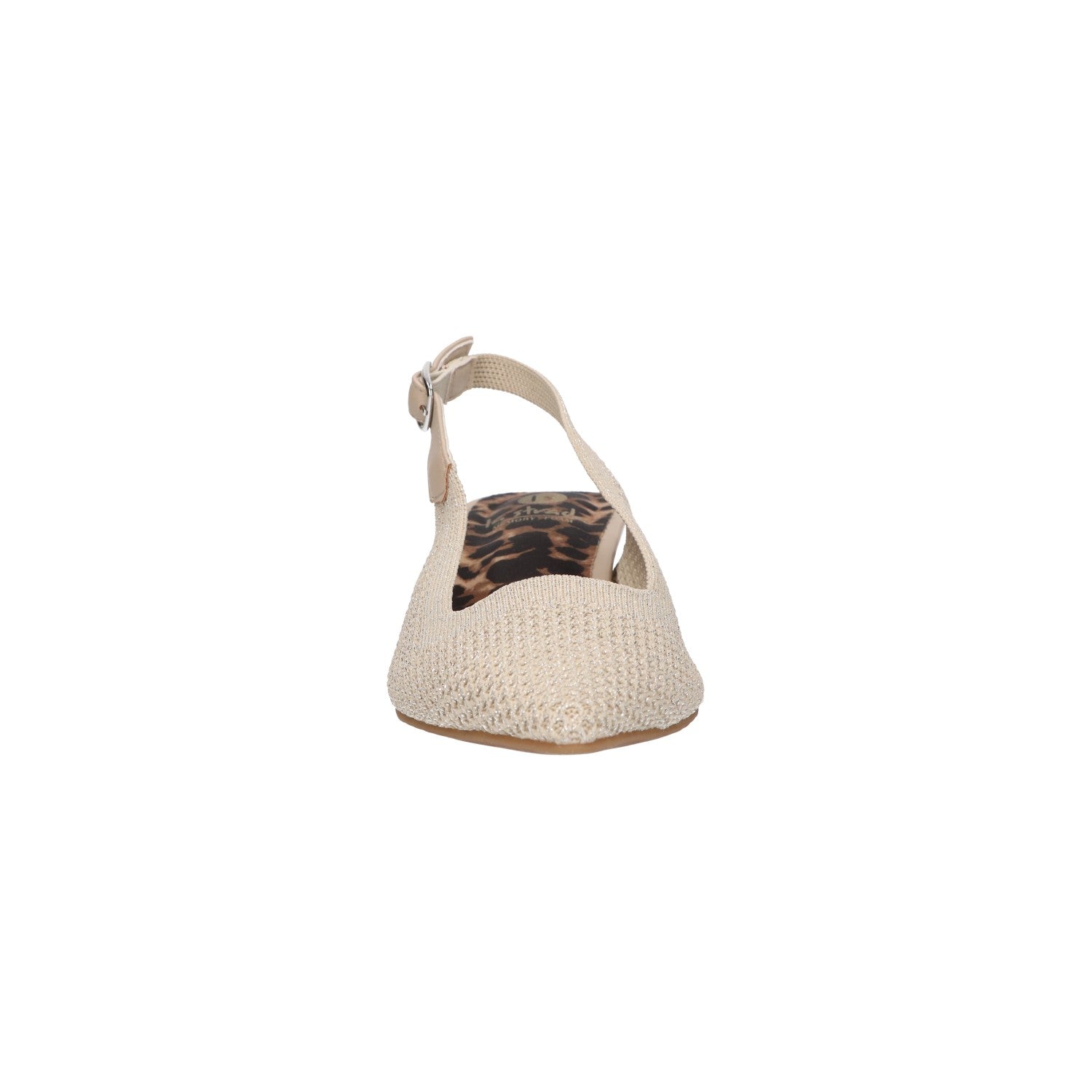 Slingback beige knitted