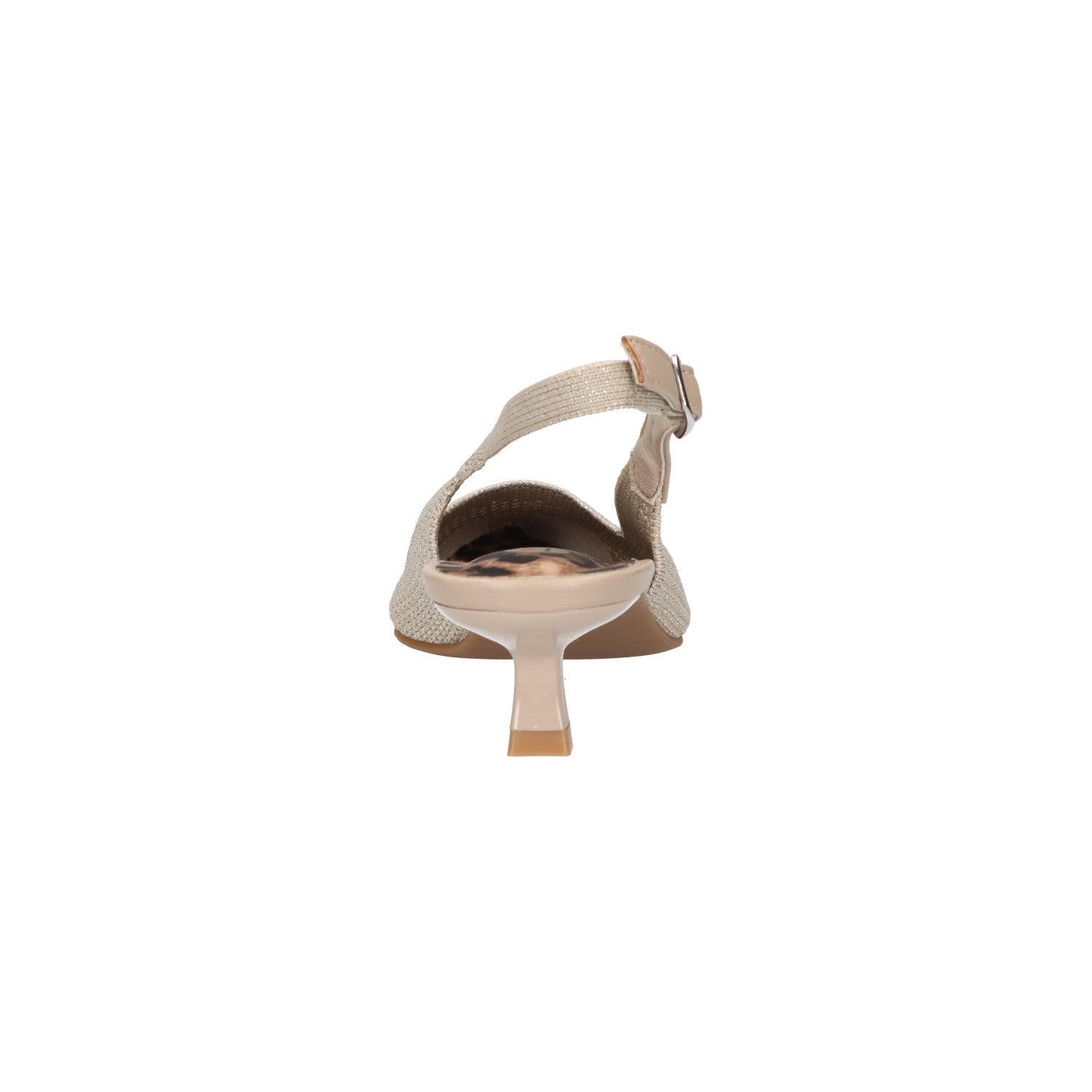 Slingback beige knitted
