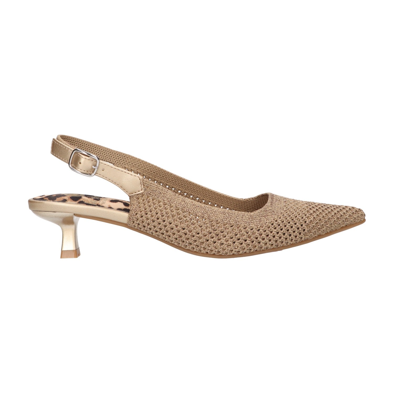 Knitted pump goud