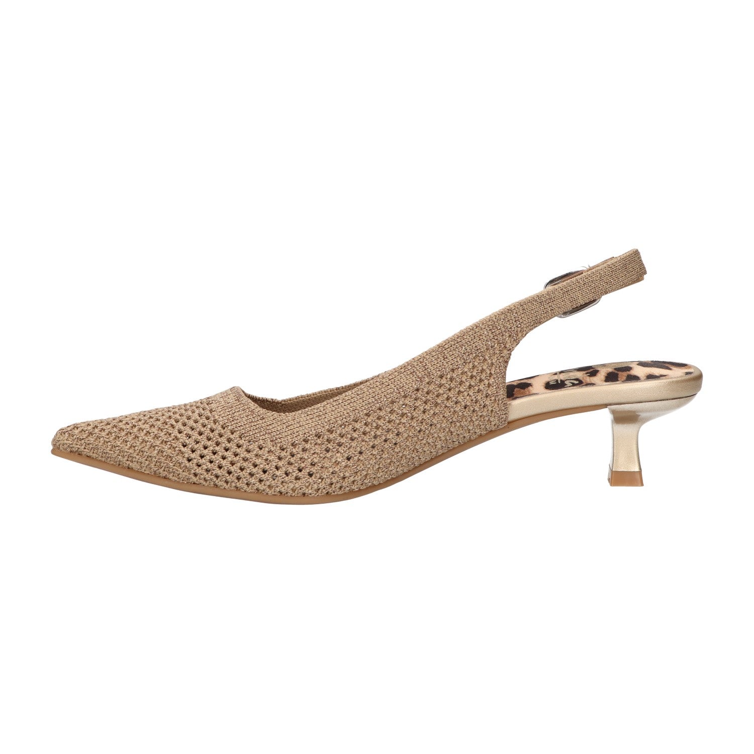 Knitted pump goud