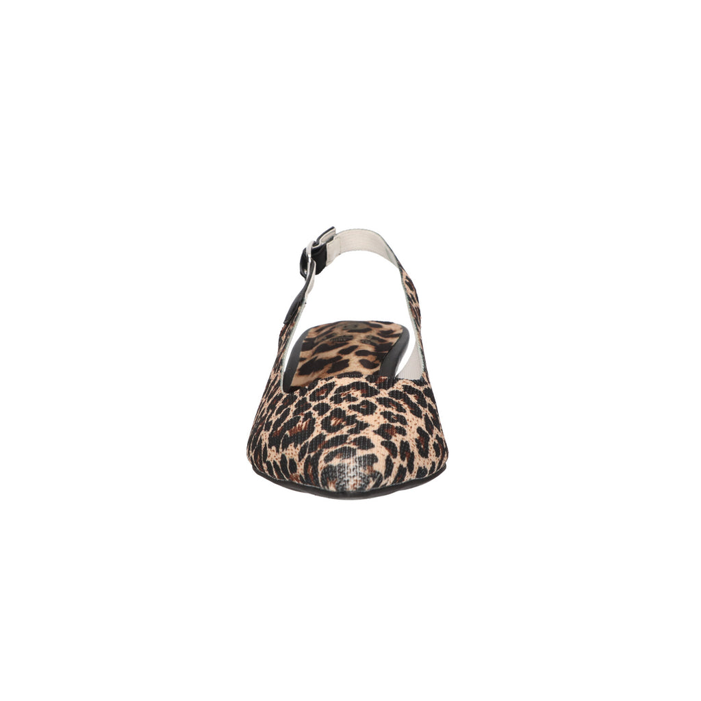 Slingback leopard knitted