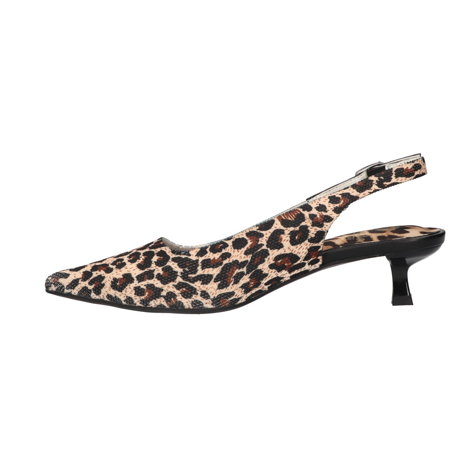 Slingback leopard knitted