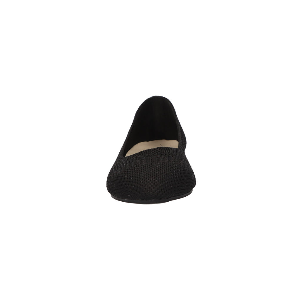Loafer zwart/zilver knitted