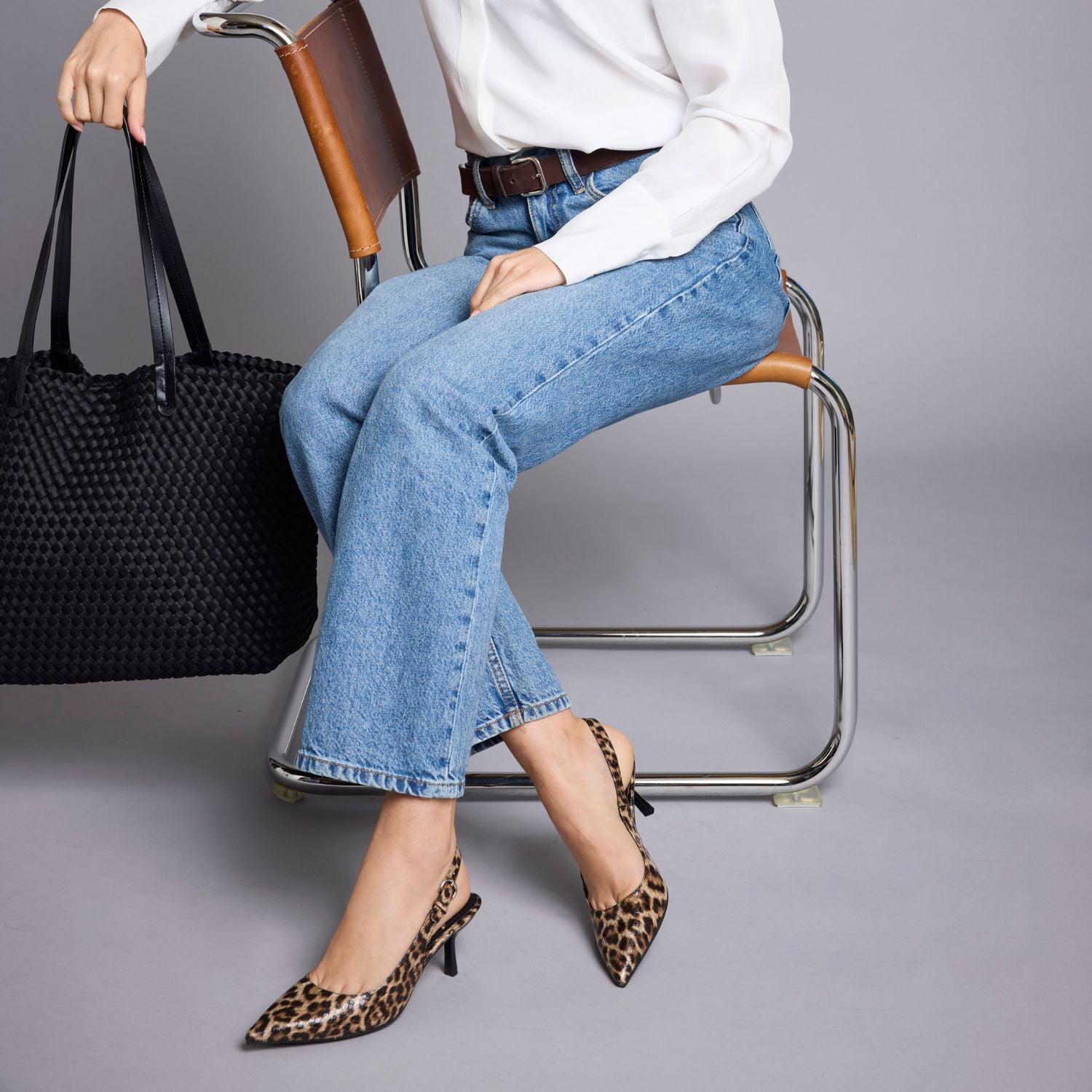 Slingback leopard synthetisch