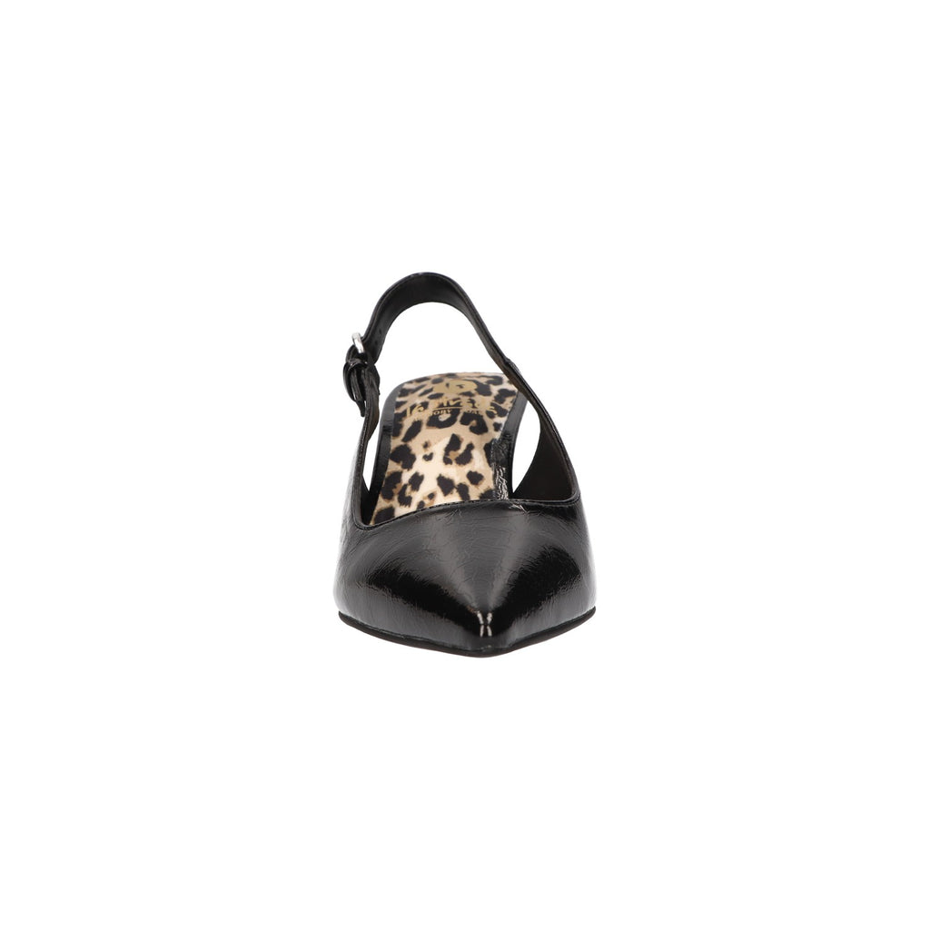 Slingback zwart synthetisch