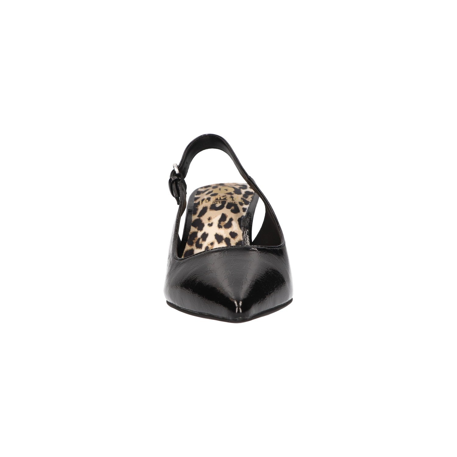 Slingback zwart synthetisch