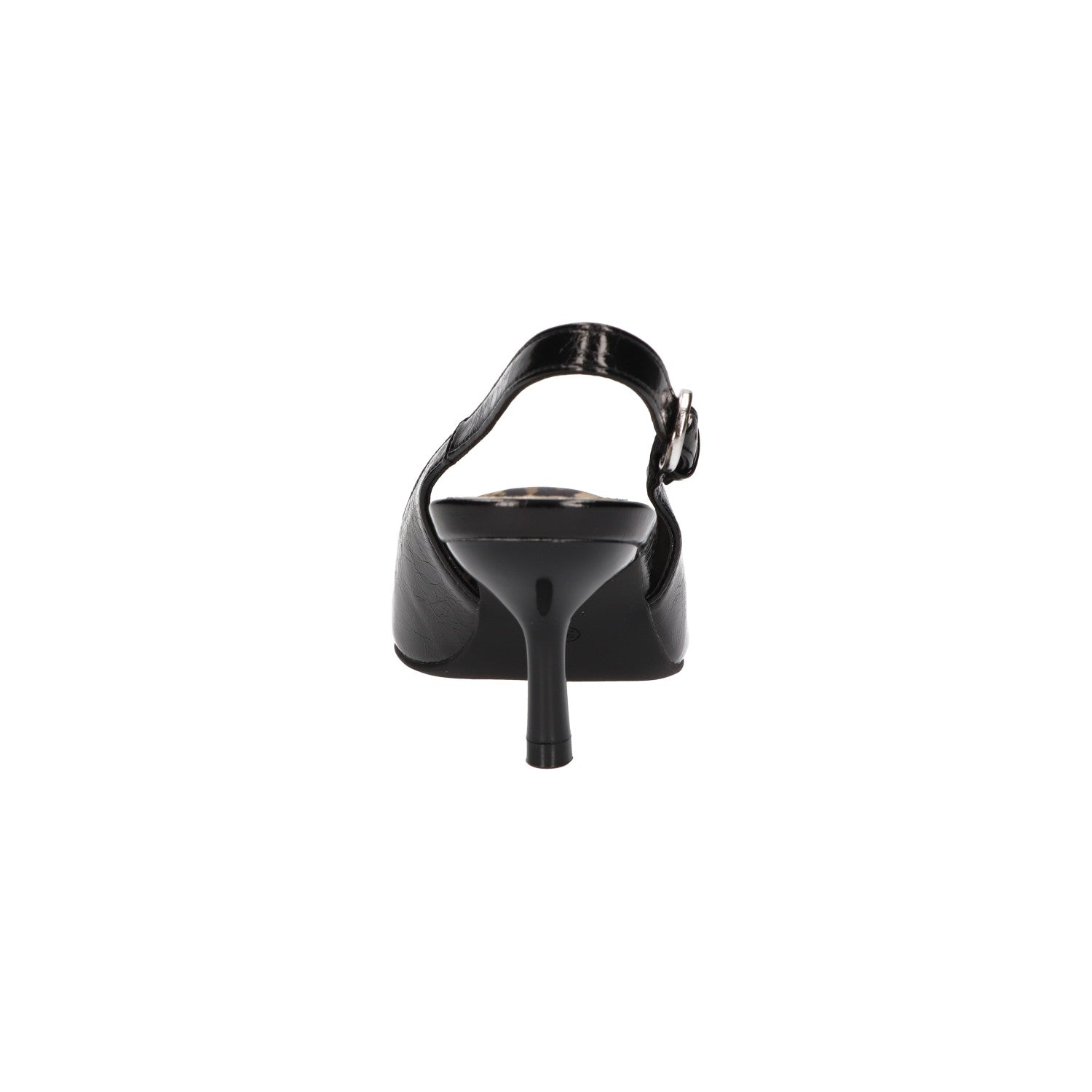 Slingback zwart synthetisch