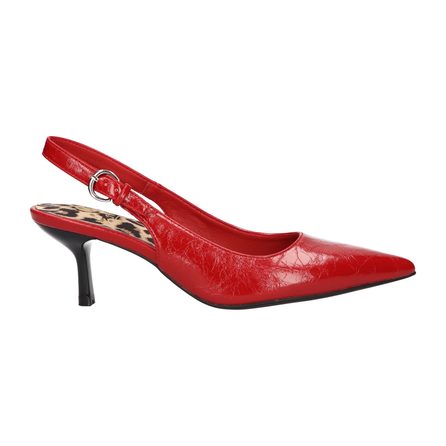 Slingback pump rood