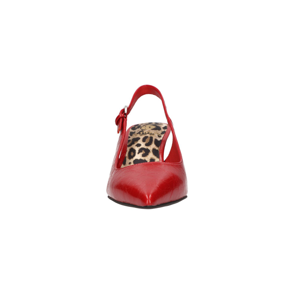 Slingback rood synthetisch