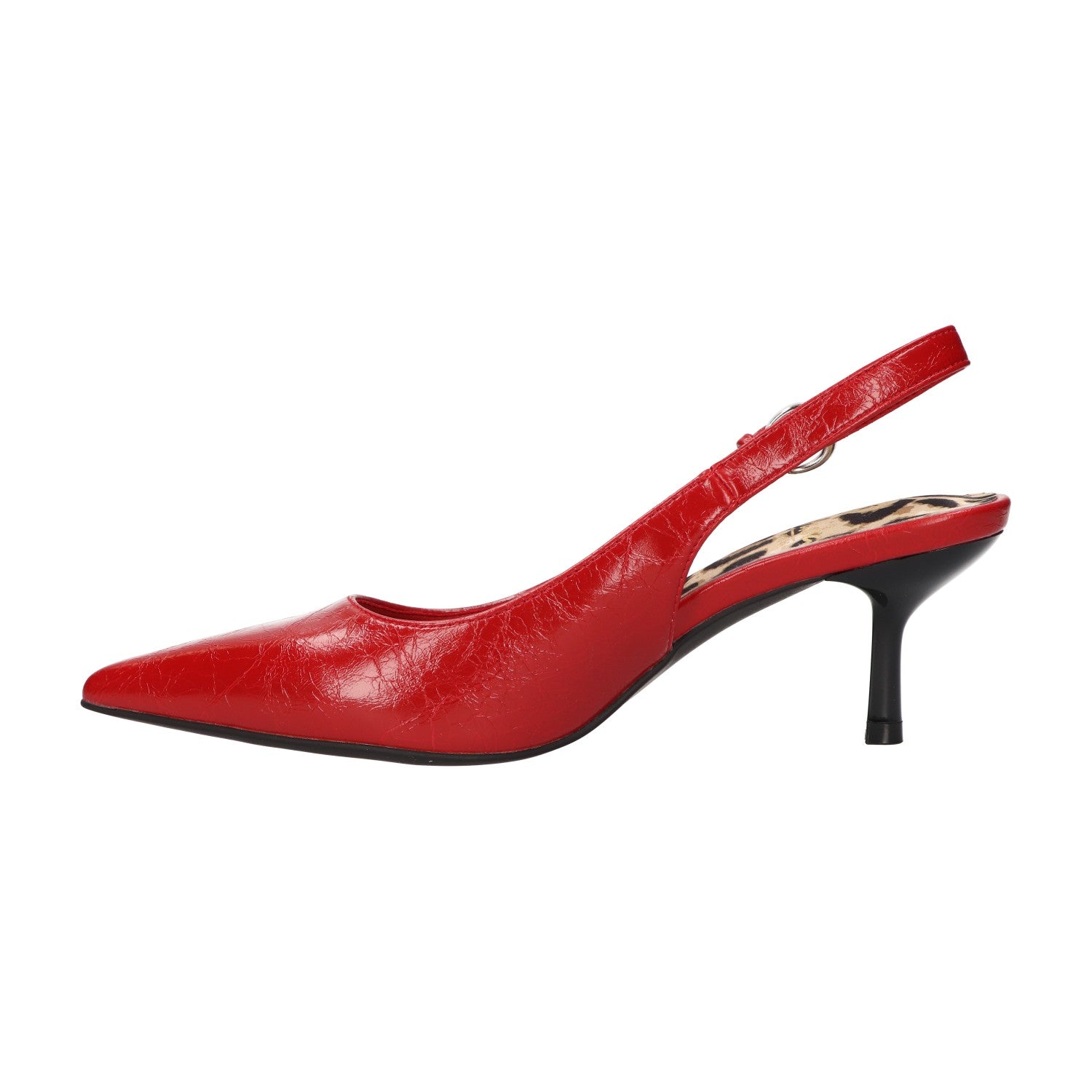 Slingback pump rood