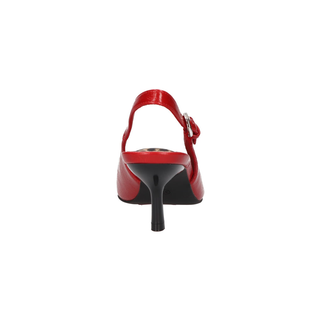 Slingback rood synthetisch