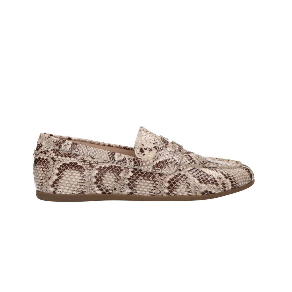 Mocassin beige snake synthetisch