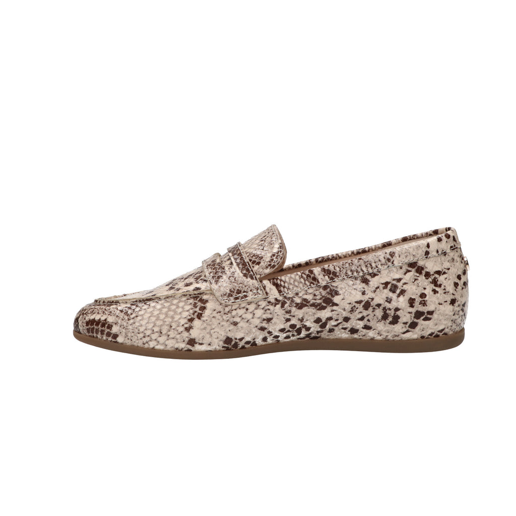 Mocassin beige snake synthetisch