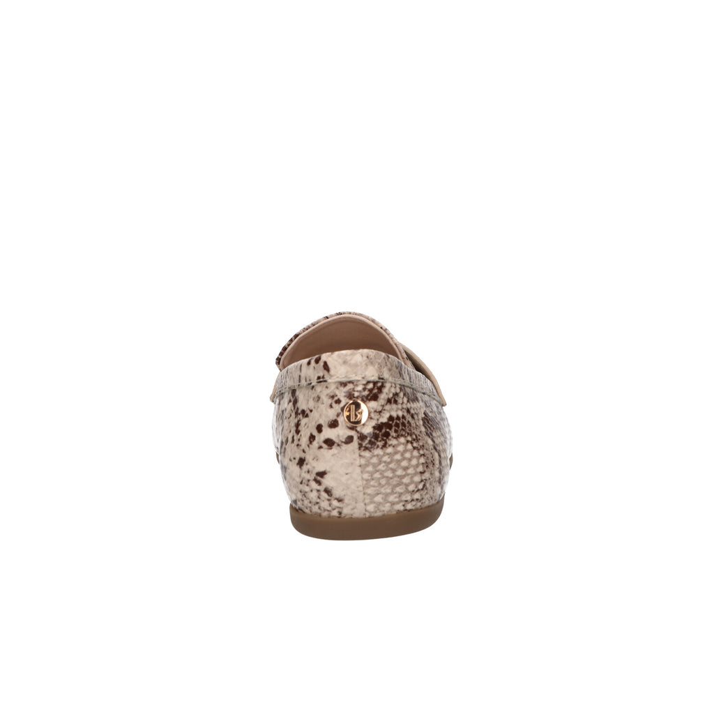 Mocassin beige snake synthetisch