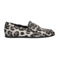 Mocassin zwart leopard synthetisch
