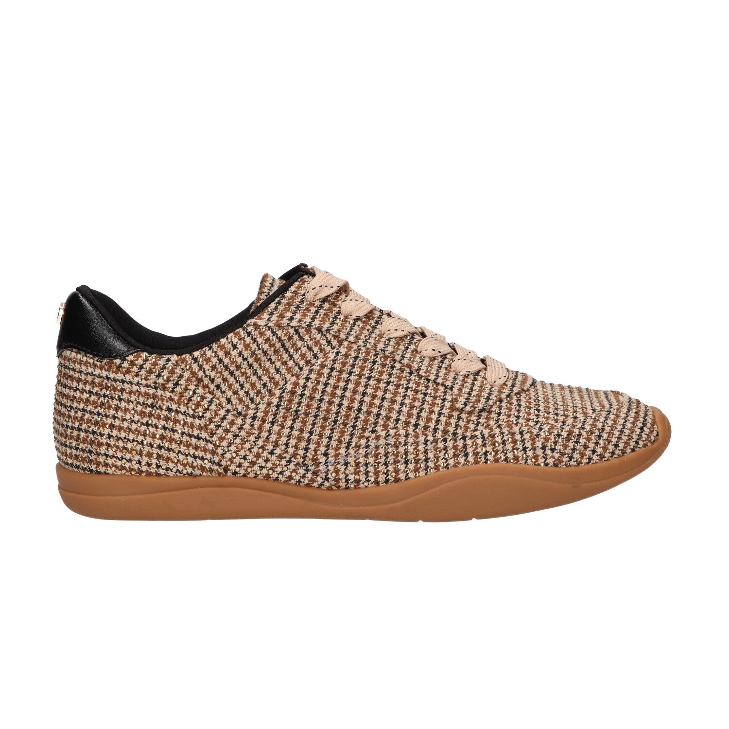 Sneaker beige textiel