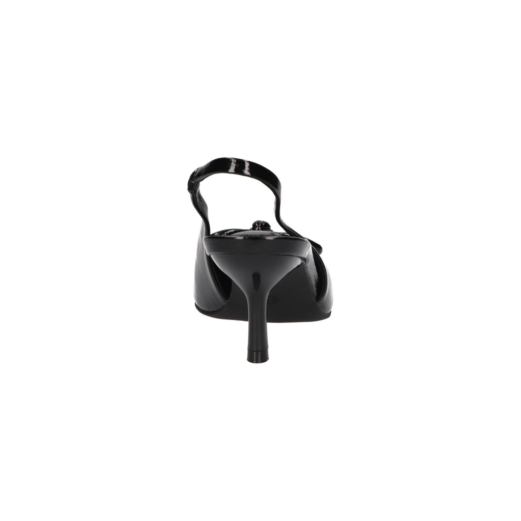 Slingback zwart synthetisch