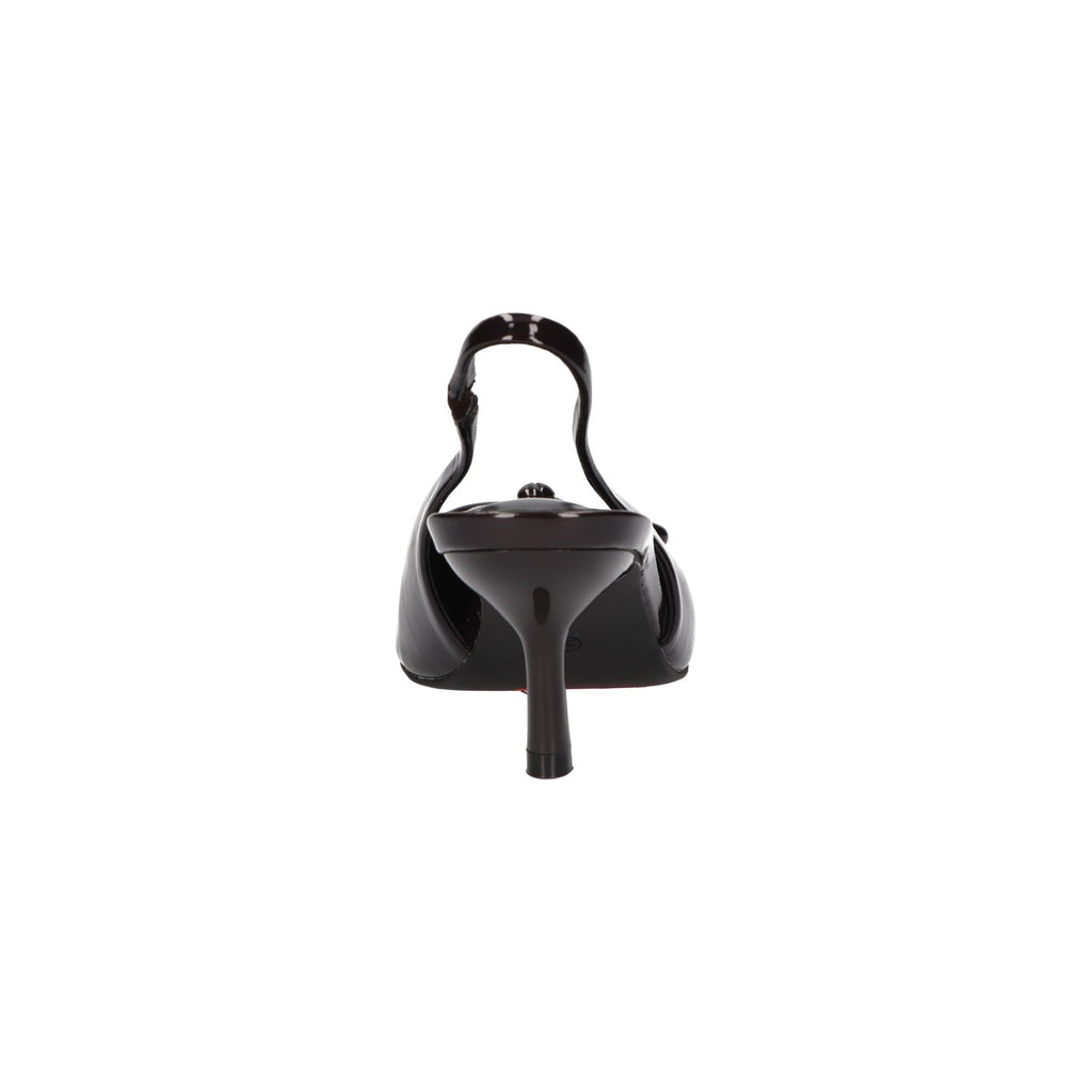 Slingback bruin synthetisch