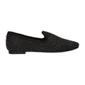 Loafer met steentjes zwart textiel