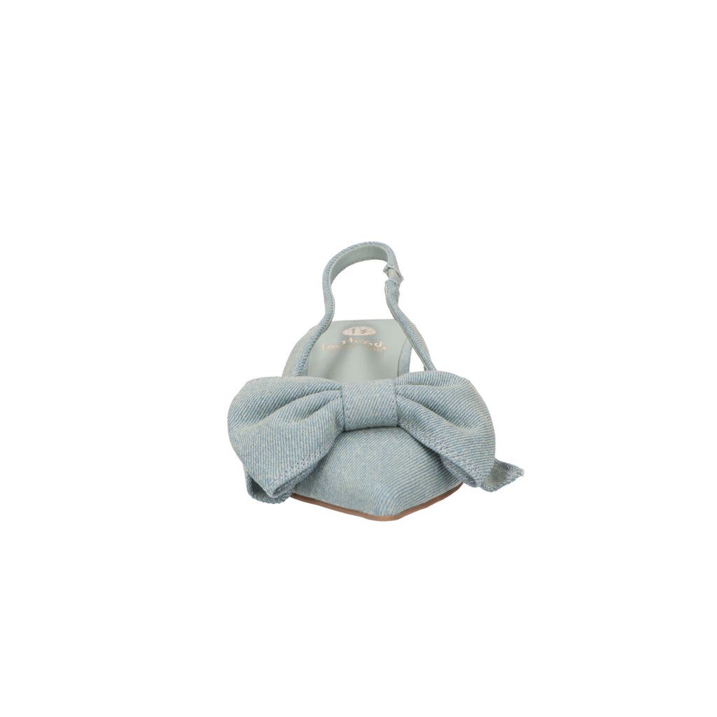 Slingback denim met strik