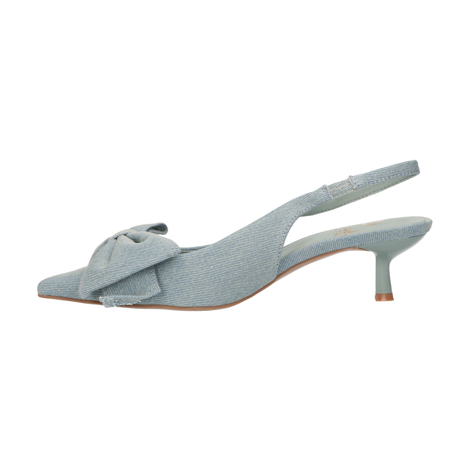 Slingback denim met strik
