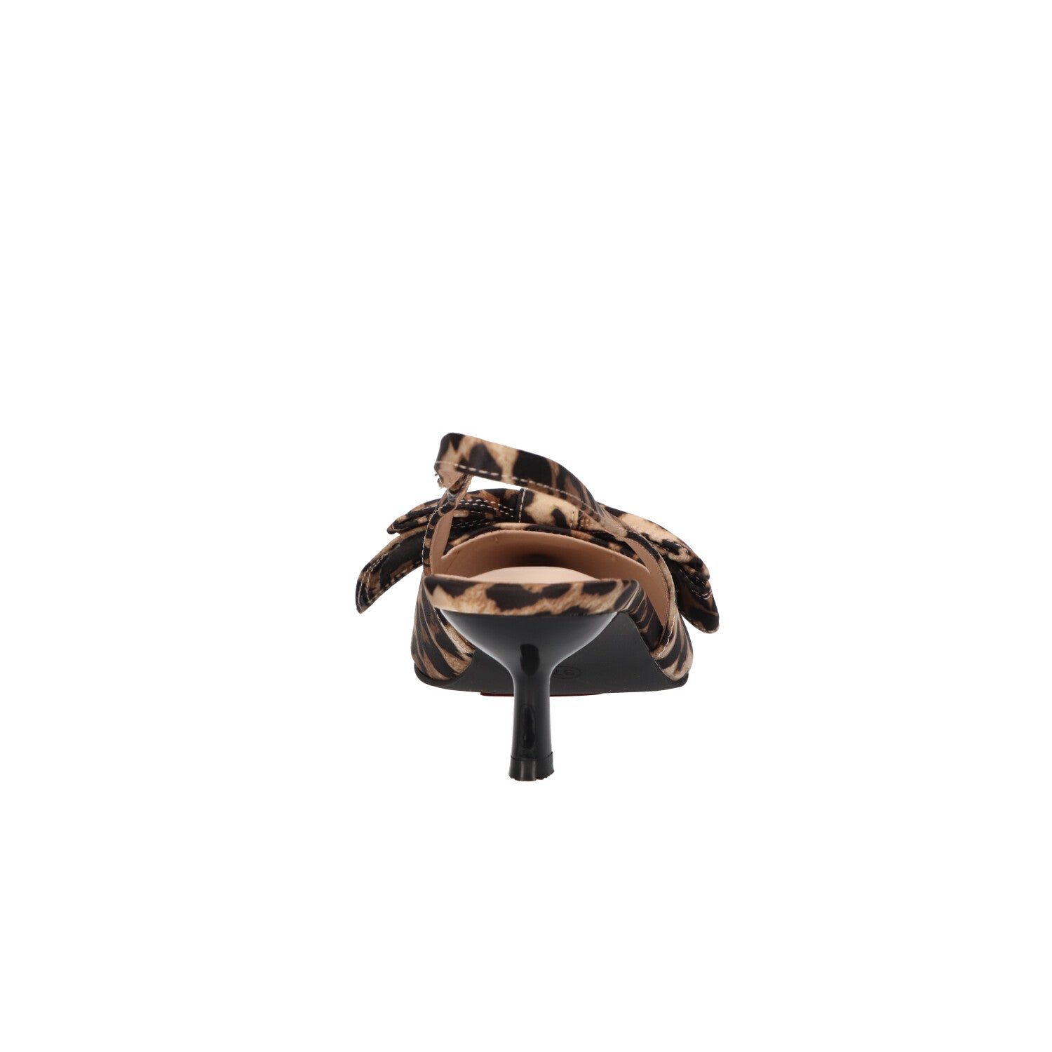 Slingback leopard satijn