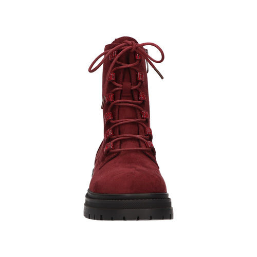 Bootie bordeaux textiel