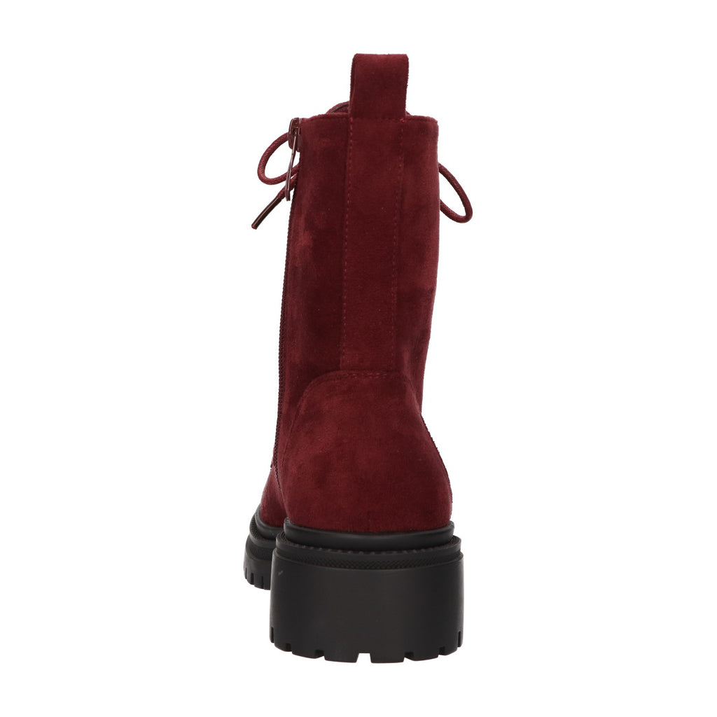 Bootie bordeaux textiel