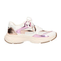 Sneaker wit roze textiel