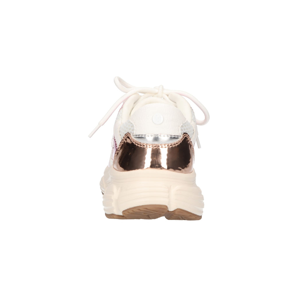 Sneaker wit roze textiel
