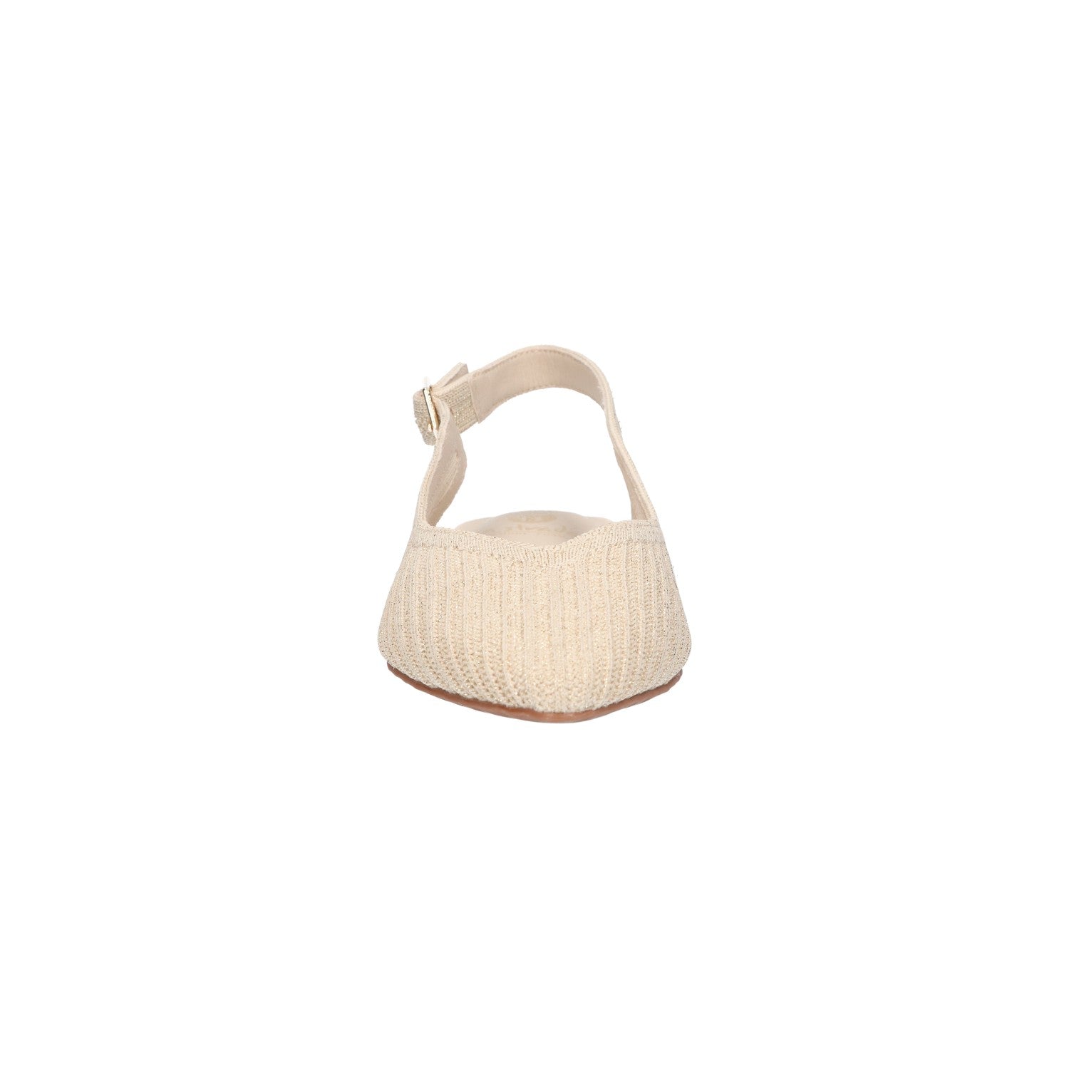 Slingback beige knitted