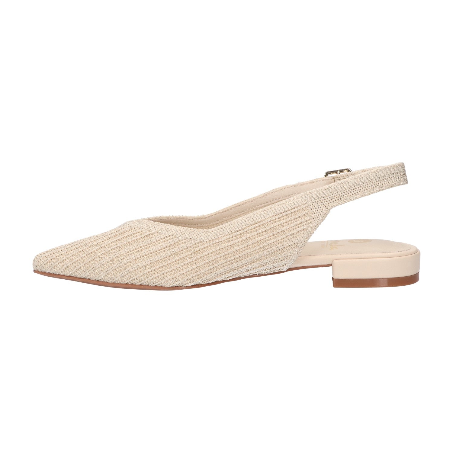 Slingback beige knitted