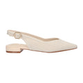 Slingback beige knitted