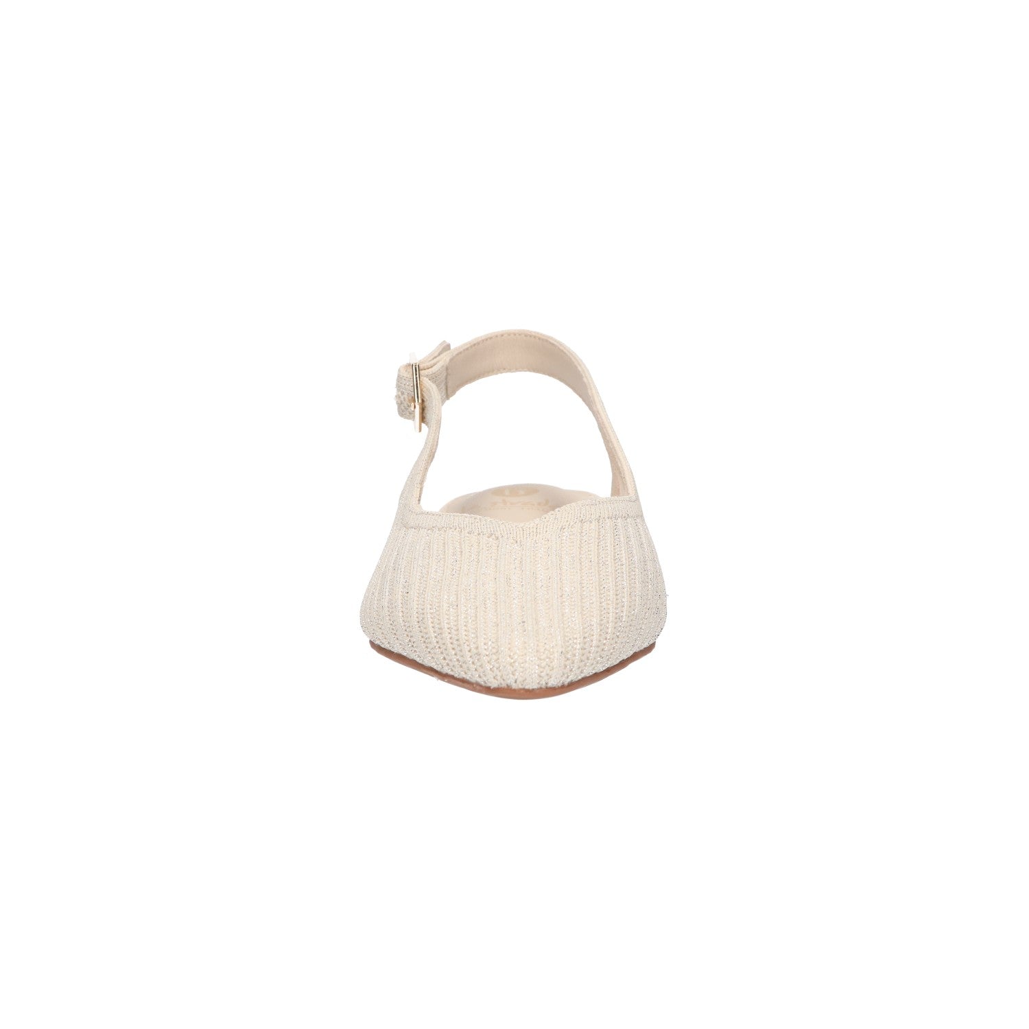 Slingback beige knitted