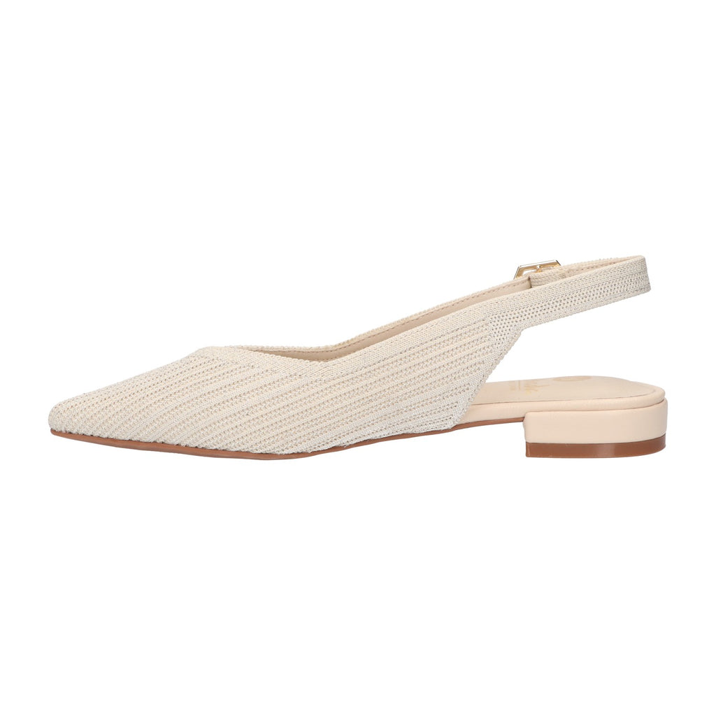 Slingback beige knitted