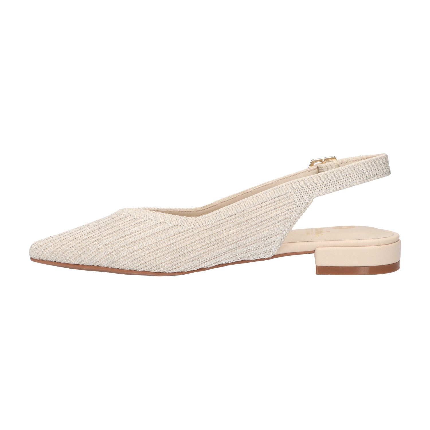 Slingback beige knitted
