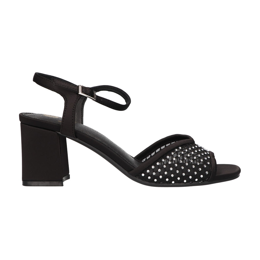 Sandal with heel zwart
