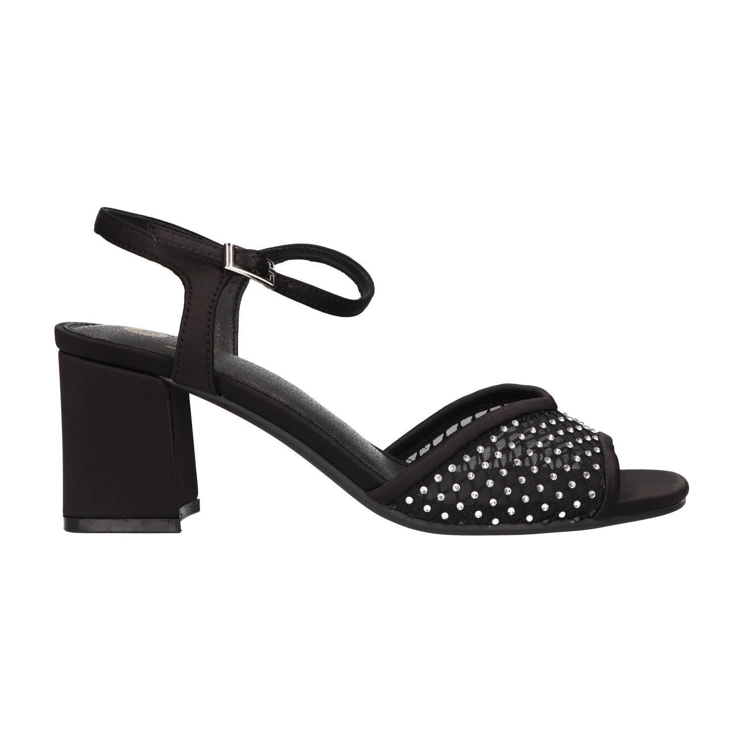 Sandal with heel zwart